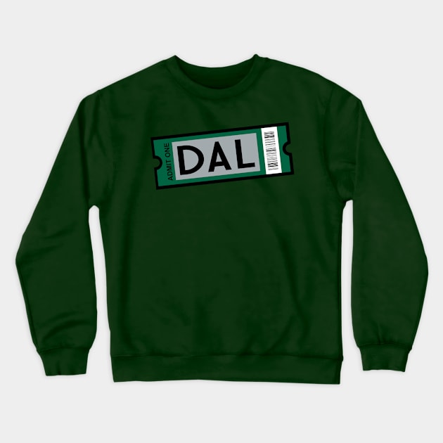 DAL Hockey Ticket Crewneck Sweatshirt by CasualGraphic